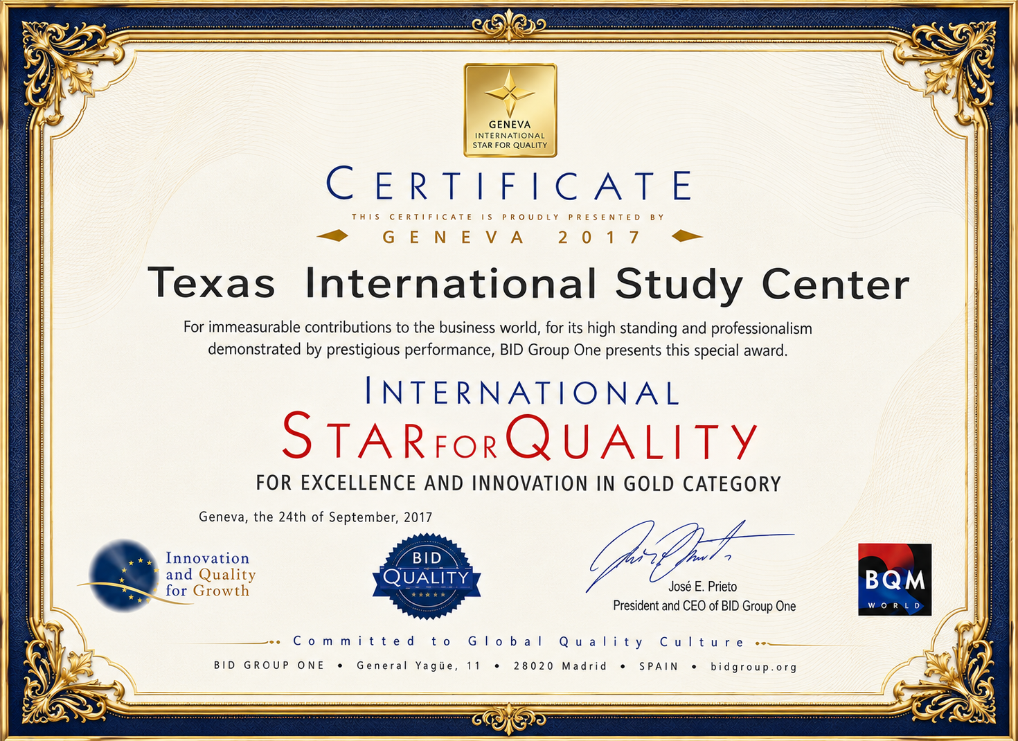 International Star for Quality