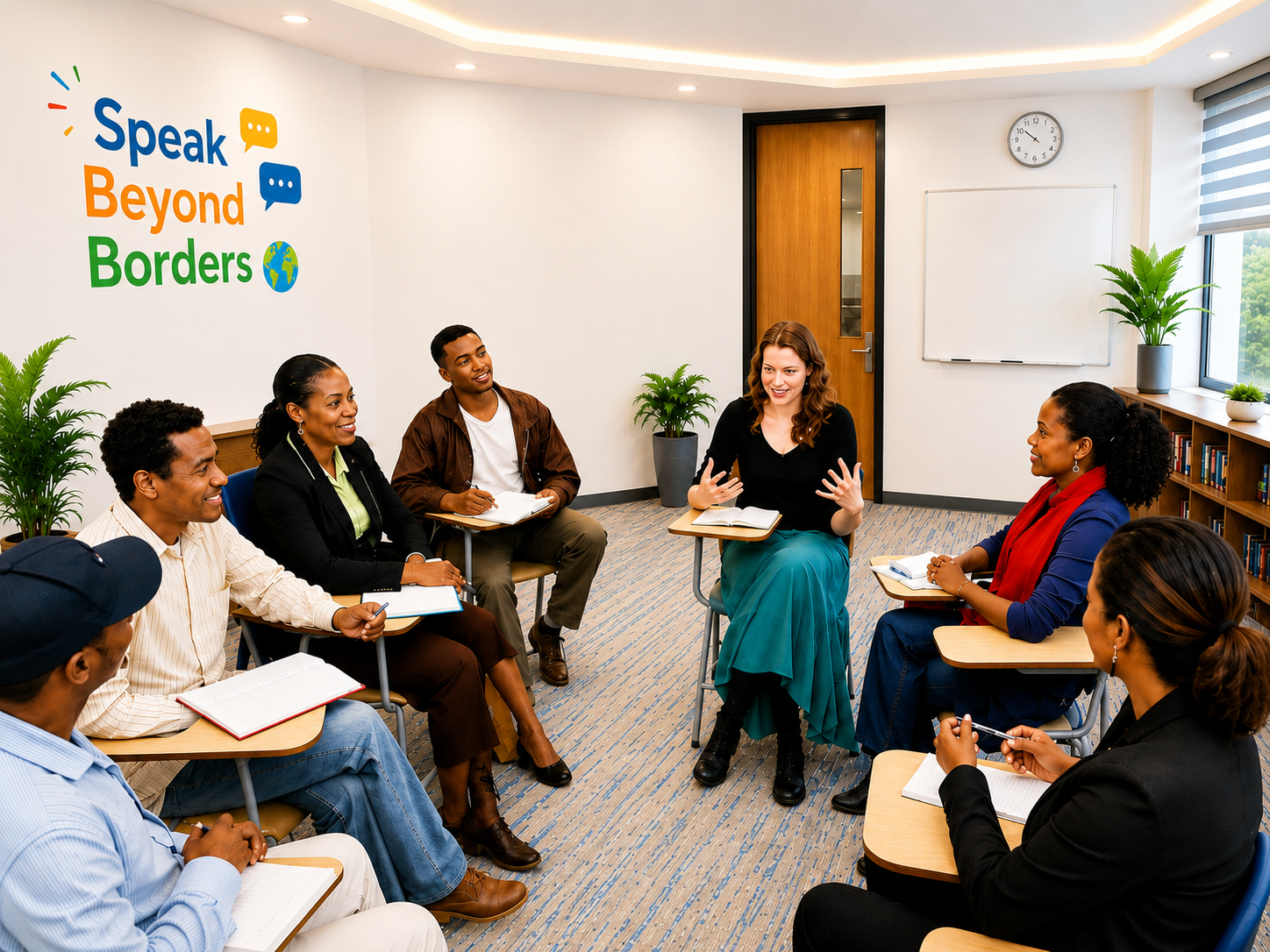 Students learning at Texas International Study Center